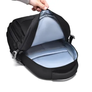 Large capacity black casual school backpack for women students minimalist daily travel bag