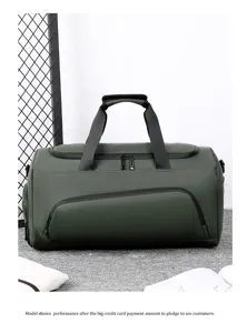 Men waterproof large capacity fitness duffel bag travel shoulder bag business casual