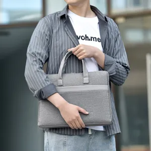 Professionelle graue Laptoptasche Business Aktentasche mit grossem Kapazitat fur Herren