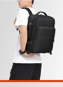 Large capacity casual laptop backpack for men and women stylish travel school daypack