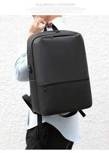 Zaino porta PC uomo business minimalista, elegante borsa casual per il lavoro quotidiano.