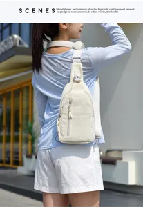 Sac bandoulière unicolore décontracté pour hommes et femmes, sacoche de sport en toile.
