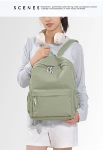 Large capacity casual Japanese style simple student backpack for daily travel and school use.