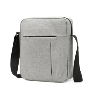 Men's Lightweight Nylon Crossbody Bag Casual Travel Small Shoulder Bag Solid Color Simple Daily Messenger Bag