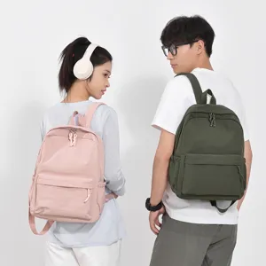 Large Capacity Casual Nylon Backpack Japanese Style Minimalist School Bookbag Travel Daypack For Men And Women