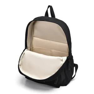 Schwarzer Kord-Rucksack für Studenten, lässiger Tagesrucksack mit grossem Fassungsvermögen.