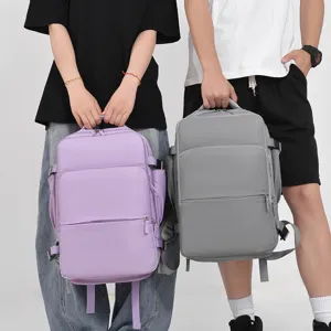 Unisex Casual Large Capacity Backpack Travel Laptop Bag Durable Polyester School Bag Daily Commuting Daypack