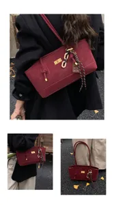 Women winter fashion casual commuter shoulder bag large capacity tote bag with charms
