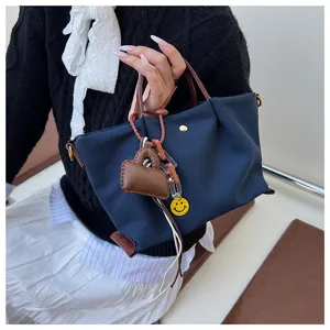Women casual lightweight waterproof shoulder messenger bag daily commute stylish blue handbag
