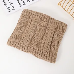 Winterwarmer Strick Halswärmer, dickes Zopfmuster, kuschelig weiches Fleece Innenfutter.