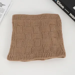 Brauner gestrickter Halswärmer Winterschal thermisch für Outdoor Radfahren Unisex Mode