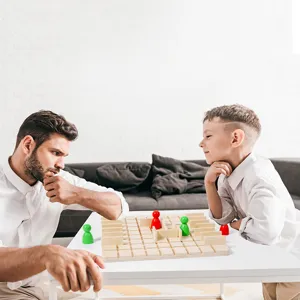Wooden kids logical thinking board game desktop maze toy parent-child interactive