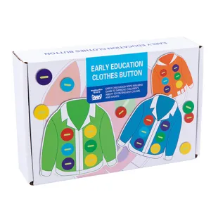 Kids early education dressing button lacing toy toddler hand eye coordination puzzle box