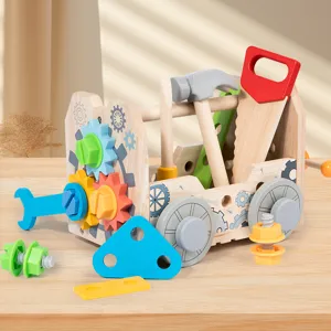 Wooden Simulation Repair Tool Box Toy Nuts Screws Building Blocks Assembly Educational Toy Kids Birthday Gift