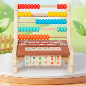 Wooden Kids Abacus Counting Frame Multifunctional Math Educational Learning Toy for Kids
