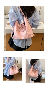 Femme Sac Cabas Imprimé Etoile Nœud Papillon Décoration Sac Bandoulière Grand