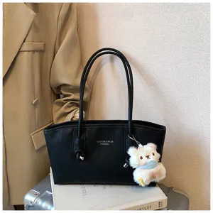 Retro commuter large capacity underarm bag for women fashion minimalist shoulder tote bag.