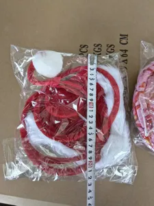 Cerchietto cappello di Natale Babbo Natale peluche rosso bianco accessori festa festivi.