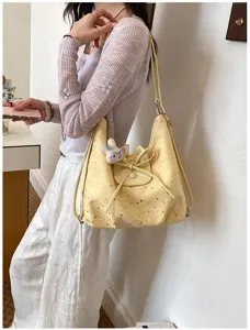 Grand cabas imprime etoiles femme avec noeud tendance sac epaule bandouliere chic