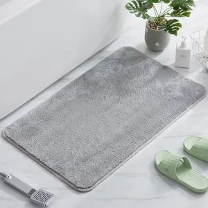 Non Slip Absorbent Floor Mat Nordic Style Solid Color Synthetic Fiber Rug For Bathroom Living Room Home Entryway