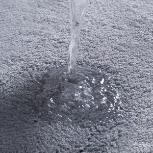 Absorbent bathroom rug and non-slip doormat for home, soft solid color plush floor mat.