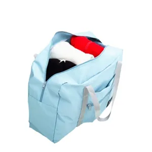 Large capacity waterproof travel duffel bag foldable portable fitness handbag for outdoor use