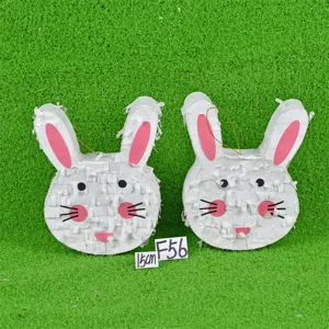 Lapin de Pâques piñata suspendu pendentif décoration de fête ornement en papier mignon 15cm