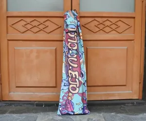 Portable freediving long fins bag waterproof single shoulder storage backpack with colorful graffiti