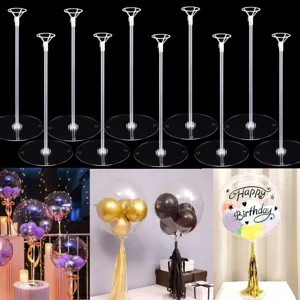Clear Plastic Balloon Stand Kit Table Centerpiece Balloon Column Holder For Birthday Wedding Party Decoration