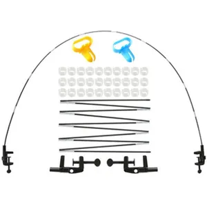 Balloon arch support kit with poles and clamps for party decoration setup and greenhouse hoops