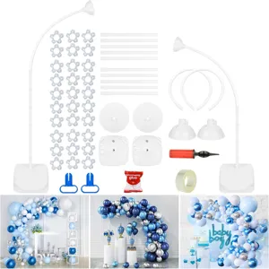 Bendable Crescent Balloon Arch Stand Kit Plastic Balloon Holder For Birthday Party Wedding Event Decoration
