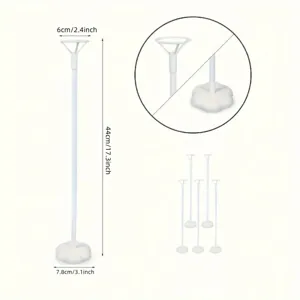 Plastic balloon stand holder with plum base for birthday wedding party decor 44cm