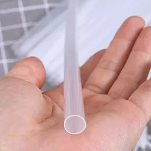 Close-up detail shot of translucent plastic balloon support rod and stick accessory component.