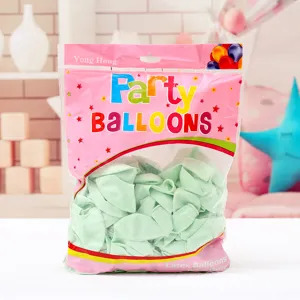 Detailed view of 10-inch macaron latex balloons, thickened round balloons for party decor.