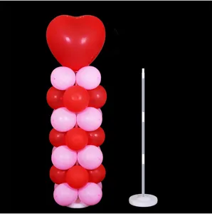 Balloon column stand kit with red and pink balloons for wedding and birthday party decor