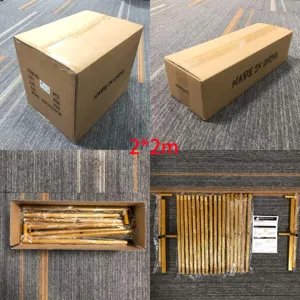 Composants de support de fond carré d'arche de mariage dorée, kit de cadre en métal et boîte.