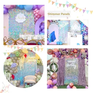 Shimmer wall panels sequin backdrop for party wedding birthday decoration shimmering wall