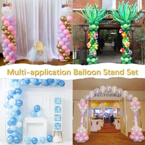 Juego de soporte de globo extensible para columnas y arcos de fiesta de bodas