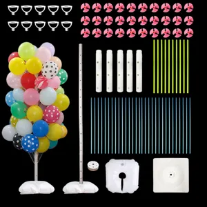 Balloon tree stand kit assembly components detail view for party wedding birthday decoration