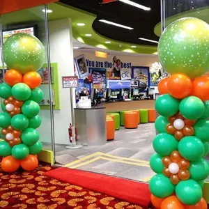 Balloon pillar stand and arch tower decoration for wedding birthday graduation party celebration.