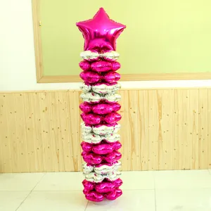 Balloon stand column kit for party celebration decoration, vertical balloon pillar display stand.