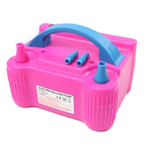 Electric balloon pump for parties, 600W portable air inflator with dual nozzles for quick setup.
