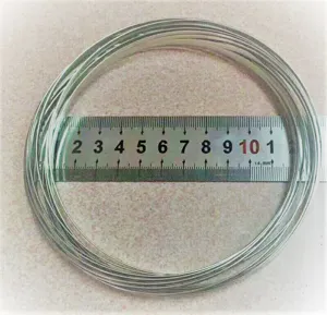 Edelstahl Zauber Flow Ring Spielzeug Größendetailansicht mit Durchmesser Messung.