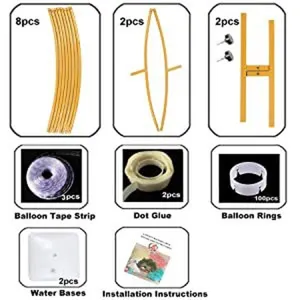 Balloon arch stand set replacement parts and accessories component breakdown detail list