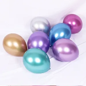 Ballons en latex metallique de 10 pouces ensemble de ballons chrome colores fete mariage