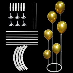 Plastic Balloon Column Stand Kit Wave Round Base Balloon Holder For Wedding Birthday Party Decoration Event Supplies