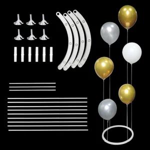 Balloon column stand kit with bases and poles for wedding party decoration and birthday events.