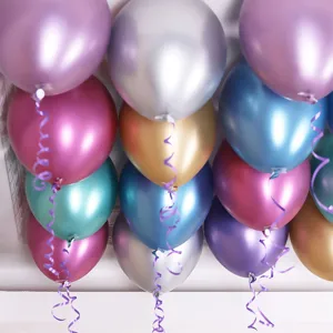 ballons en latex metallique de 10 pouces pour decoration de fete danniversaire de mariage