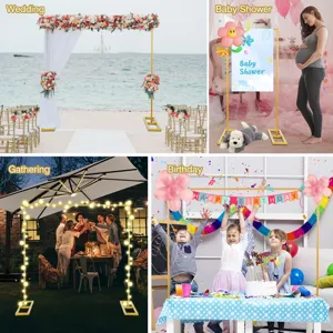 Soporte de arco de globos cuadrado pesado para boda cumpleaños fiesta fondo decorativo