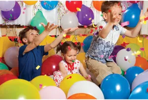 Colorful pearlescent latex balloons for party decorations, wedding arches, and kids birthdays.
